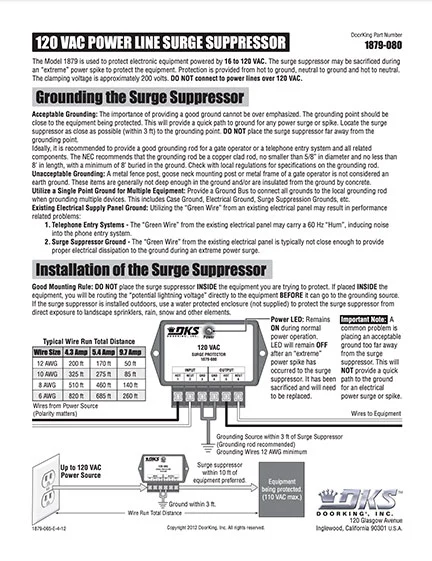 DKS 120 Low Voltage Surge Suppressor