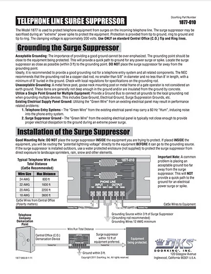 DKS Phone Line Surge Suppressor