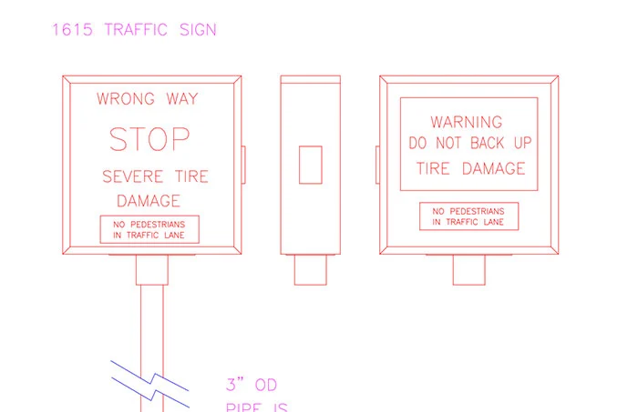1615 Traffic Sign DWG