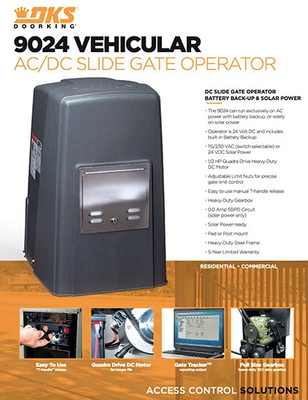 9024 Vehicular slide gate operator Literature