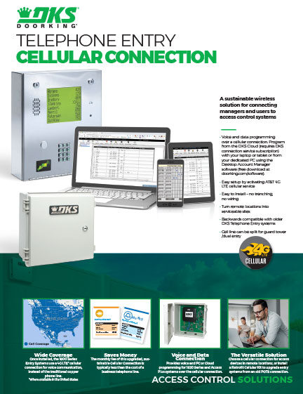 Thumbnail preview of DoorKing cellular connection cutsheet