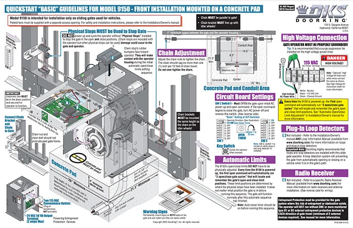DKS Doorking 9150-066-S-8-23 Quickstart