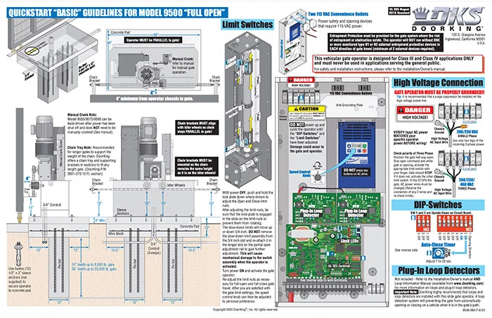 DKS Doorking 9500-066-P-8-20 Quickstart