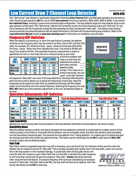 Loop Detectors 9415 Literature