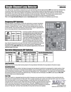 9410 Single-Channel Loop Literature