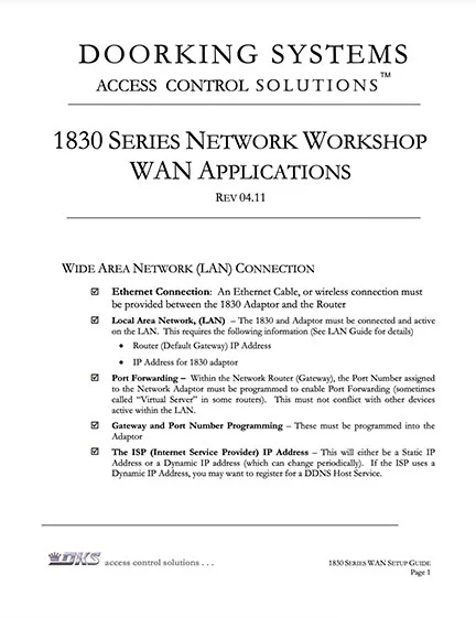 DKS 1830 Series Wide Area Network