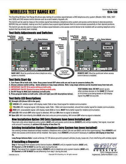 DKS Wireless Test Range Kit