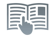 Owner’s Manuals icon with a hand pointing to a page in an open book