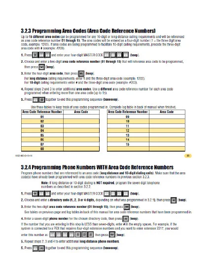 Area Code Ref