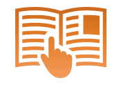 Owner’s Manuals icon with a hand pointing to a page in an open book
