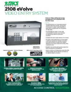 Thumbnail image for DKS 2108 eVolve Video Entry System brochure