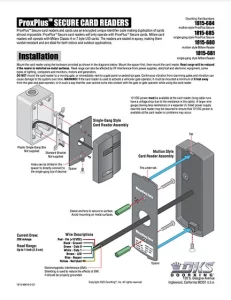 DKS Doorking 1815-666-B-3-22 ProxPlus Card Reader instructions