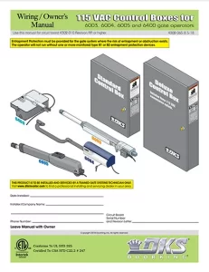 DKS Doorking 4302-065-X-5-18_115 VAC installation owners manual