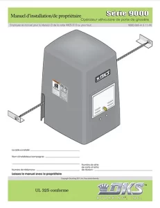 DKS Doorking 9000-065-H-3-11-FR installation owners manual