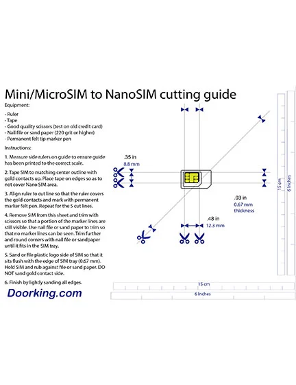 DKS Doorking Mini-Micro Sim instructions