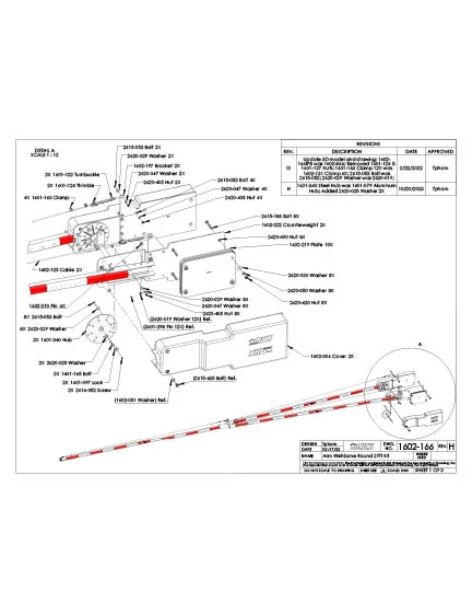 DKS Doorking 1602-166 Arm Wishbone Round 27ft-Kit IPB