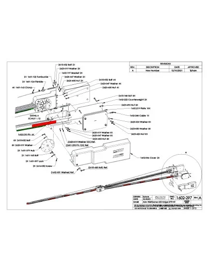 DKS Doorking 1602-297 Arm Wishbone LED Edge 27ft Kit IPB