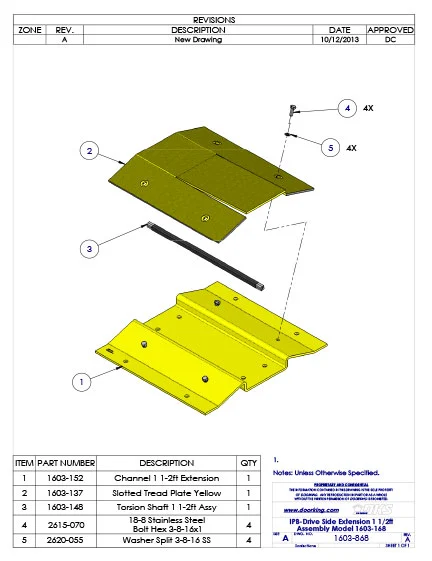 DKS Doorking 1603-168 Extension-1-1-2ft-Drive IPB