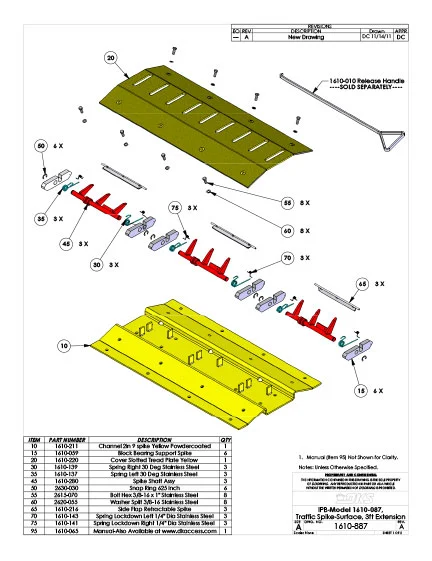 DKS Doorking 1610-887 Traffic Spike Rev_A IPB