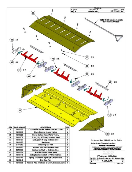 DKS Doorking 1610-888 Traffic Spike Rev_A IPB