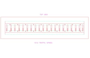 DKS Doorking 1610 Traffic Spikes Top Parking Control CAD