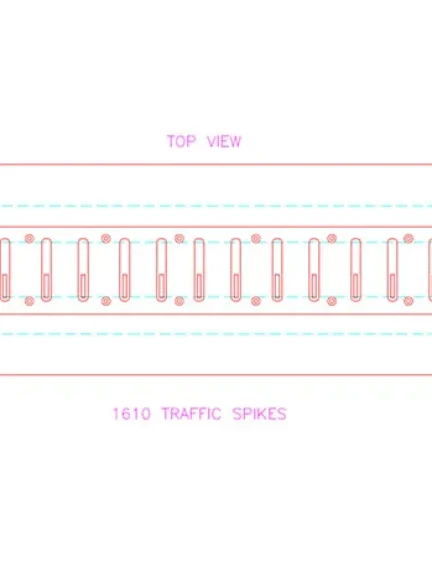 DKS Doorking 1610 Traffic Spikes Top Parking Control CAD