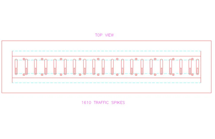 DKS Doorking 1610 Traffic Spikes Top Parking Control CAD