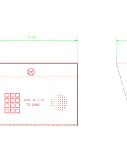 DKS Doorking 1808 Access Plus Telephone Entry CAD