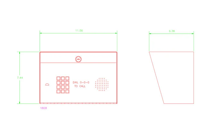 DKS Doorking 1808 Access Plus Telephone Entry CAD