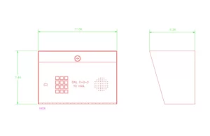 DKS Doorking 1808 Telephone Entry CAD