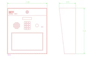 DKS Doorking 1810 Telephone Entry CAD