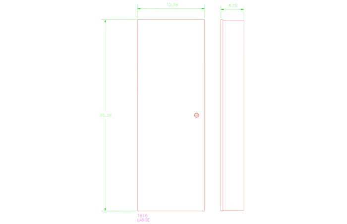 DKS Doorking 1816 Large Telephone Entry CAD