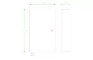 DKS Doorking 1816 Small Telephone Entry CAD