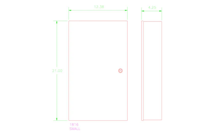 DKS Doorking 1816 Small Telephone Entry CAD