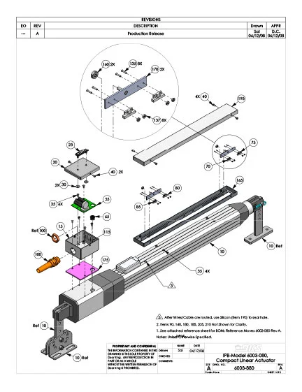 DKS Doorking 6003-080_RevA Swing Gate DC Actuator 10ft