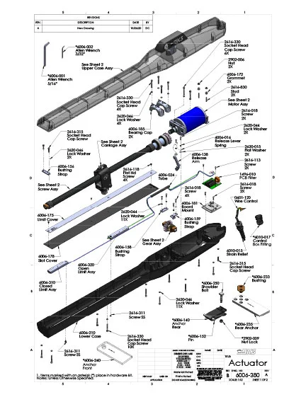 DKS Doorking 6006-380 Actuator Assy IPB