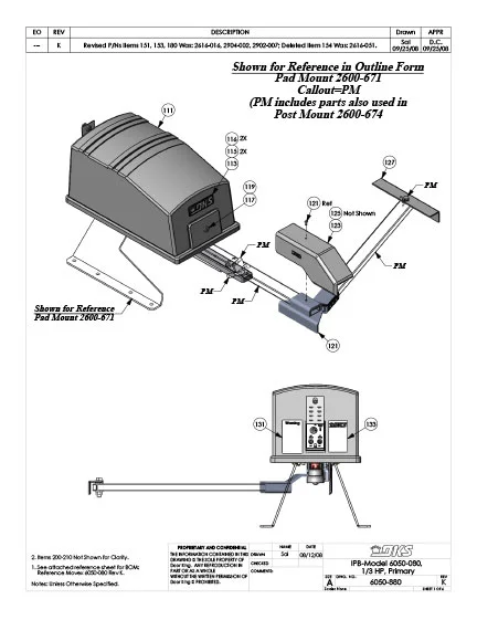 DKS Doorking 6050-080_RevK_0-333HP Primary IPB