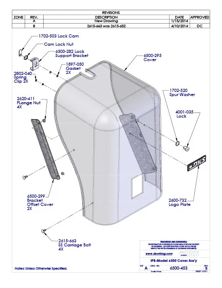 DKS Doorking 6500-453 Cover Assy IPB Rev-B-IPB