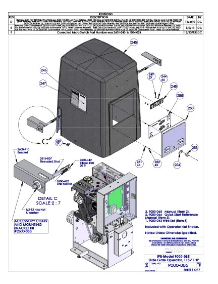 DKS Doorking 9000-085 IPB Sheet-Rev-F