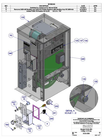 DKS Doorking 9100-080 Slide-Oper 115Volt-Rev-I ipb