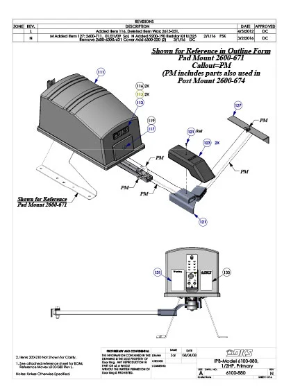 DKS Doorking IPB-6100-080-Rev-N-0-5HP Primary