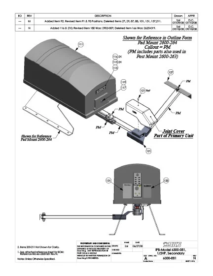 DKS Doorking IPB 6300-081-Rev-N-0-5HP Secondary