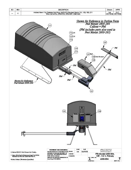 DKS Doorking IPB-6300-084-Rev-K-1HP-115V Primary