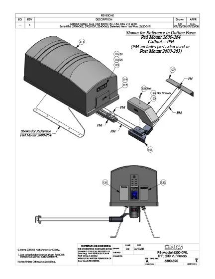 DKS Doorking IPB-6300-090-Rev-K-1HP-230V Primary