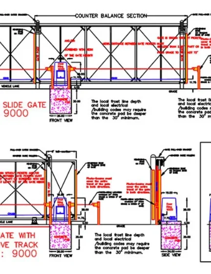 DKS Doorking Slide Gate Model 9000 with 4ft Loops