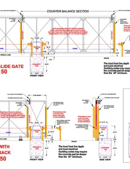 DKS Doorking Slide Gate Model 9150 with 4ft Loops