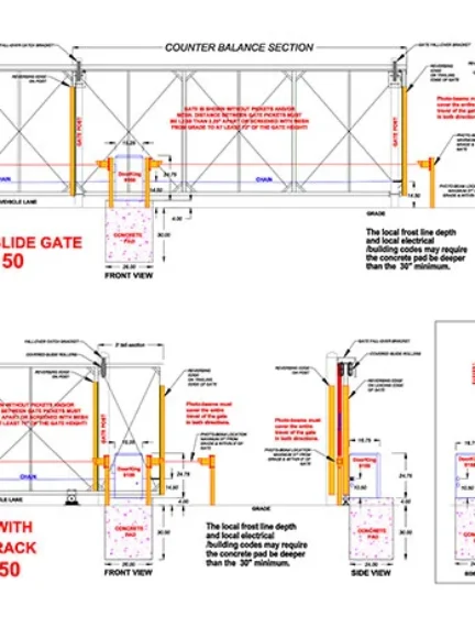 DKS Doorking Slide Gate Model 9150 with 6ft Loops
