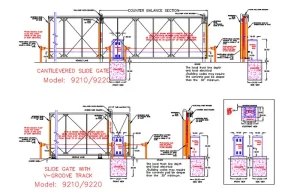 DKS Doorking Slide Gate Model 9210-9220 with 6ft Loops