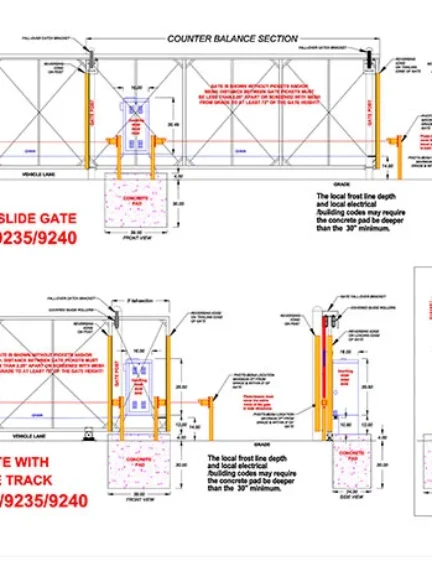 DKS Doorking Slide Gate Model 9230-9235-9240 with 6ft Loop