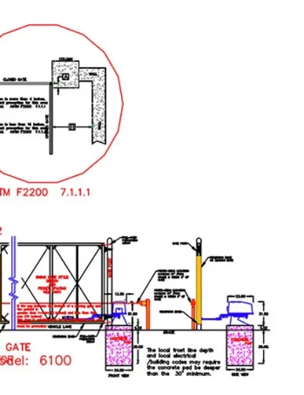 DKS Doorking Swing Gate Model 6100 with 4ft Loops